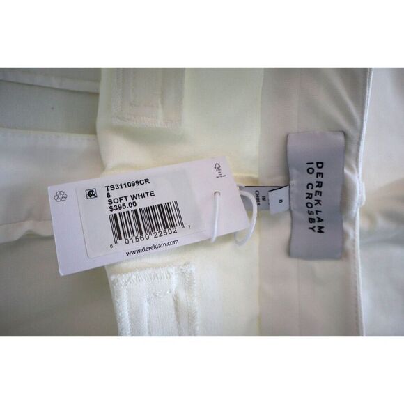 Derek Lam 10 Crosby Women Sz 8 Soft White Bronte Flat Front Cigarette Pants - Picture 5 of 13